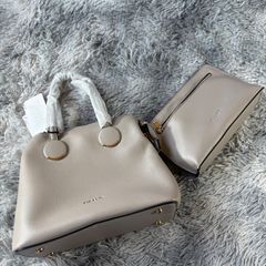YS26F-001 良品✨ ニナリッチ ハンドバッグ リザード型押し 黒 茶 