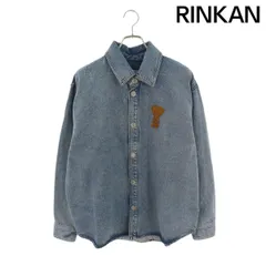 アミアレクサンドルマテュッシ  26SS  UJK897DE0046 ハートA刺繍デニム長袖シャツ メンズ Mのサムネイル