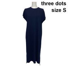 three dotsフレンチスリーブ ロングワンピース マキシ丈 - メルカリ