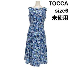 TOCCA 花柄刺繍 PRIMROSE ノースリーブワンピース ネイビー XL - メルカリ