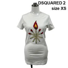 □ ディースクエアード DSQUARED２ Tシャツ カットソー 半袖 クルーネック マッチ棒デザイン  プルオーバー コットン XS レディース S6E553のサムネイル