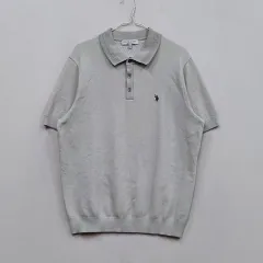 U.S. POLO ASSN. メンズ 110 半袖ニットTシャツ 2021 春 秋 グリーン 70829