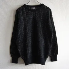 【80s/デカオム】COMME des GARCONS HOMME 【80年代 バーズアイ ニット セーター】 ネイビー ギャルソンオム s2605133のサムネイル