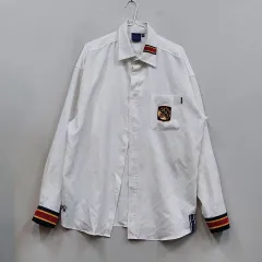 ROMANTIC CROWN メンズ100 ゆったりしている シャツ 2019 春 秋 白 71499のサムネイル