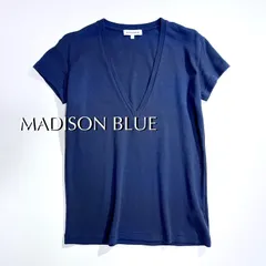 kU91 MADISON BLUE Vネックカットソー Tシャツ トップス 半袖 ネイビー 紺 マディソンブルー 定価29,700円のサムネイル