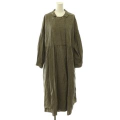 オオカミとフクロウ リネン ワンピース オオカミと白アジサイと雨も