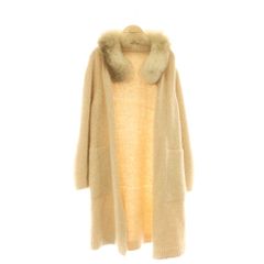 Rene ルネ カシミヤ フォックスファー ロング ケーブル カーディガン