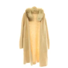 フォクシー FOXEY Knit Coat フォックスファー付きニットコート モヘヤ カシミヤ混 アウター オレンジベージュ 38829 /CX ■OS ■SHのサムネイル