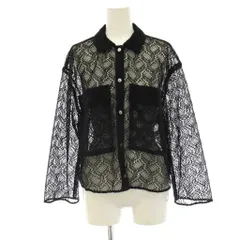 ボールジー BALLSEY トゥモローランド ジオメトリックレース シャツジャケット 36 ブラック /HK ■OSのサムネイル