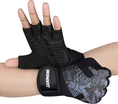 Being fit BEINGFIT トレーニンググローブ 筋トレ メンズ レディース ノンスリップ リストラップ付き ジムグローブ ウエイトトレーニング用グローブ 懸垂 ベンチプレス ダンベル マメ防止 (ブラックエイジ,  S)のサムネイル