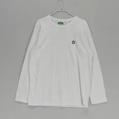 AI 98% ベネトン 男98 ラウンドTシャツ 2025 春 秋 白 01558のサムネイル