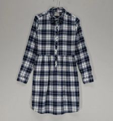 美品 トミーヒルフィガーゴルフ ニットワンピース 総柄 裾フレア XS 白