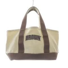 ベーセーストック B.C STOCK college mini tote トートバッグ 茶色 アイボリーのサムネイル