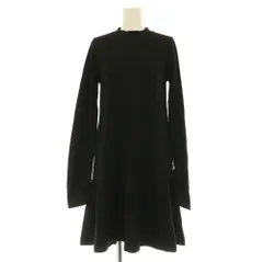 デイシー deicy ラメ ヘムフリル ニット ワンピース 膝丈 長袖 F ブラック /MY ■OSのサムネイル