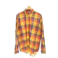 シップス SHIPS チェック柄BD長袖シャツ リネン混 XL マルチカラー /BB ■OS ■SH ▲H