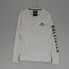 AI 96% ホリスター 男90 ラウンドTシャツ 春秋 白 03781のサムネイル