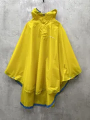 mont-bell モンベル フード付き トレッキング レインポンチョ レインコート カッパ 雨具 梅雨 size110～140/イエロー ■◇ キッズ