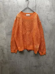OPAQUE.CLIP オペークドットクリップ フワラー柄シアーメッシュ ニット セーター size38/M/ライトオレンジ系 ■◇ レディースのサムネイル