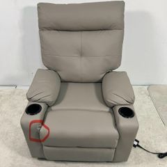 こ*き様 電動リクライニングソファUSB付きアッシュグレー 1人掛け 使用