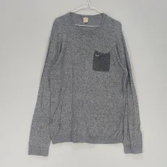 AI 90% ホリスター メンズ105 105 ニットTシャツ 春 秋 グレー 04316のサムネイル