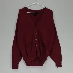 AI 88% DAKS ダックス メンズ100 カーディガン 秋冬 ワイン 06002のサムネイル
