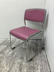 ②昭和レトロ 赤いソファ 2人掛け ビニールレザー 喫茶店・スナック風