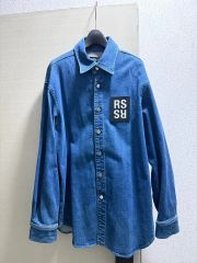 RAF SIMONS 23SS レザーパッチ デニムシャツ ラフシモンズ - メルカリ