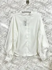 新品タグ付 Lace Ladies レースレディース ハイネックボリュームスリーブシャツ ホワイト レディース◆Size XLのサムネイル