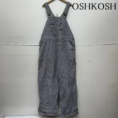 オシュコシュ 60s 70s ヒッコリー ストライプ デニム オーバーオール メンズ 48 ISItems【USED】【古着】【中古】50159426