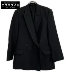 ACNE STUDIOS　アクネ ストゥディオズ　FN-WN-SUIT000182 ブラック ピークドラペルダブルブレストテーラードジャケット　34　のサムネイル