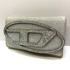 DIESEL オーバルD グリッター ショルダーウォレット シルバー - メルカリ