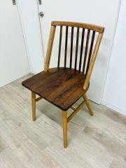 大塚家具 LAPLAP 木製ダイニングチェア ダークブラウン ウッドチェア
