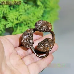 銅細工　茶道具　香道具　蓋置 霊芝3羽　置物 銅 細工 茶道具 香道具 蓋置 霊芝3羽 置物 GY529 - メルカリ