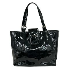 Salvatore Ferragamo トートバッグ エナメル ブラック - メルカリ