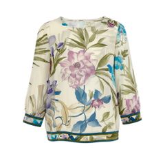 59c19 LEONARD FASHION レオナール 花柄ワンピース 膝丈 七分袖