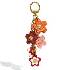 COACH コーチ フラワーキーリング レザー チャーム 花型 - メルカリ