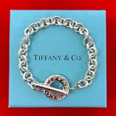 極 美品 TIFFANY&Co. ティファニー サークルタグ トグル ブレスレット