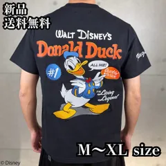 【FLAG STAFF/フラッグスタッフ】DONALD DUCK TEE 半袖 Tシャツ 刺繍 ドナルドダック ディズニー バイク ツーリング ユニセックス 462520 ブラック 新品 未使用 正規品 送料無料のサムネイル