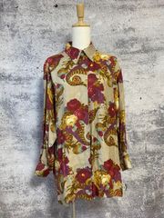 LAUREN RALPH LAUREN ペイント柄コットンシャツ ブラウス XL - メルカリ