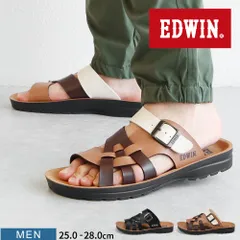 【新品】 EDWIN サンダル メンズ コンフォート スライドサンダル シンプル ゆったり 疲れにくい 歩きやすい リラックス スリッパ つっかけ コンフォート ワンマイル レジャー アウトドア キャンプ スポーツ サンダルのサムネイル