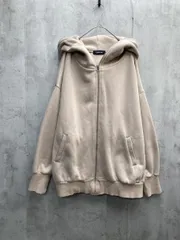 ENVYM アンビー POSEPK BIGロゴ刺繍 フルジップ パーカー 裏起毛 sizeF/ベージュ ■◇ レディースのサムネイル