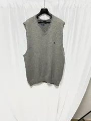 No.77 ポロラルフローレン ニット ベスト グレー XXL