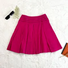 90s 00s Christian Dior クリスチャンディオール プリーツスカート コットン ピンク ヴィンテージ レディースのサムネイル