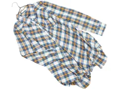 And A アンドエー チェック タック 長袖 ブラウス シャツ size38/白ｘ紺ｘ黄 ■◇ レディースのサムネイル