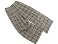 COMME CA コムサ チェック イージー パンツ size7/紺ｘ茶 ■◇ レディース