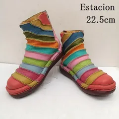 古着 estacion エスタシオン マルチカラー ショート ブーツ TG050 サイズS レディース 22.5cm ISItems【USED】【古着】【中古】50159557のサムネイル