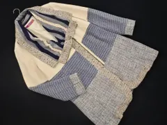 Desigual デシグアル 異素材 ジップアップ コート size46/アイボリーｘ紺 ■◇ レディースのサムネイル