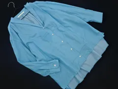 qualite カリテ アバハウス バックギャザー ブラウス シャツ size38/水色 ■◇ レディースのサムネイル