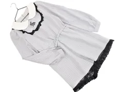 Ank Rouge アンクルージュ レース 丸襟 チェック オールインワン sizeM/グレー ■◇ レディースのサムネイル
