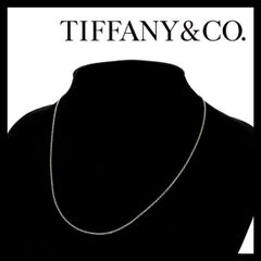 磨き済み】 Tiffany ネックレス 純正チェーン あずき 42.0cm - メルカリ